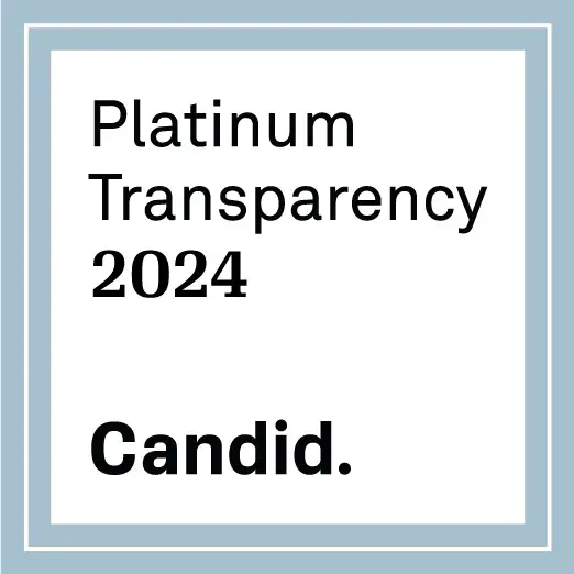 White background with text: Platinum Transparency 2024 Candid written on it